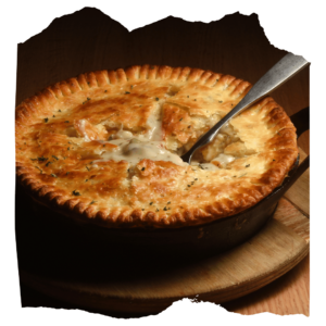 Saucy Pork, Apple and Mustard Pie